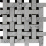 BASKET WAVE -CARERRA WHITE WITH ABSOLUTE BLACK DOTS
