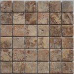 SCABOS & SUNSET TRAVERTINE MOSAIC 2X2