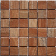 WOOD ONYX MOSAIC 2X2